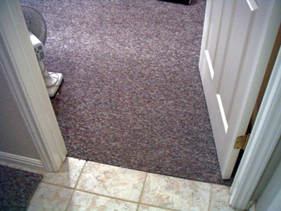 Outgasing carpet is affecting indoor air quality.